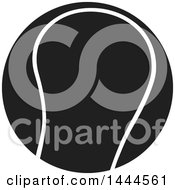 Clipart Of A Black And White Tennis Ball Royalty Free Vector Illustration