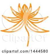 Clipart Of A Mandala Floral Design In Orange Royalty Free Vector Illustration