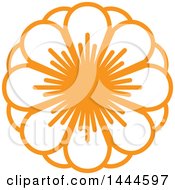 Clipart Of A Mandala Floral Design In Orange Royalty Free Vector Illustration by ColorMagic