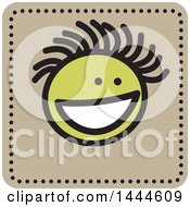 Clipart Of A Stick Boy Avatar Face Icon Royalty Free Vector Illustration by ColorMagic
