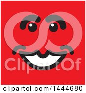 Clipart Of A Happy Face On Red Royalty Free Vector Illustration