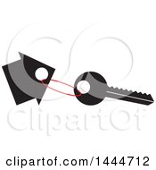 Clipart Of A Key And House Tag Royalty Free Vector Illustration