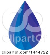 Clipart Of A Gradient Water Drop Royalty Free Vector Illustration
