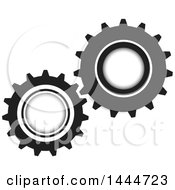 Clipart Of A Pair Of Working Gears Royalty Free Vector Illustration