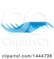 Clipart Of A Design Of Blue Waves Royalty Free Vector Illustration