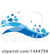 Clipart Of A Design Of Blue Waves Royalty Free Vector Illustration by ColorMagic