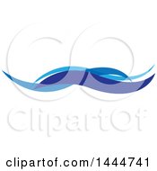 Clipart Of A Design Of Blue Waves Royalty Free Vector Illustration by ColorMagic