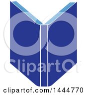 Clipart Of A Blue Book Open And Upright Royalty Free Vector Illustration