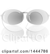 Poster, Art Print Of Pair Of Grayscale Sunglasses And A Reflection