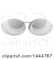 Clipart Of A Pair Of Grayscale Sunglasses Royalty Free Vector Illustration