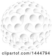 Clipart Of A Grayscale Golf Ball Royalty Free Vector Illustration by ColorMagic