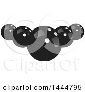 Clipart Of A Grayscale Shiny Bowling Balls Royalty Free Vector Illustration