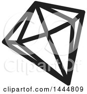 Clipart Of A Black And White Diamond Royalty Free Vector Illustration by ColorMagic