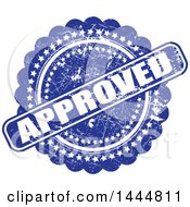 Poster, Art Print Of Distressed Blue Approved Badge