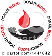 Clipart Of A Hand Blood Donation Design Royalty Free Vector Illustration