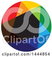 Clipart Of A Colorful Abstract Circle Or Ball Royalty Free Vector Illustration