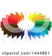 Clipart Of A Colorful Ring Logo Design Royalty Free Vector Illustration