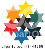 Clipart Of A Colorful Star Logo Design Royalty Free Vector Illustration