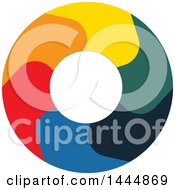 Clipart Of A Colorful Round Logo Design Royalty Free Vector Illustration