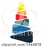 Poster, Art Print Of Colorful Abstract Stacked Stones Logo Design