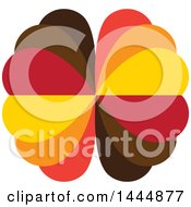Clipart Of A Colorful Abstract Logo Design Royalty Free Vector Illustration
