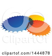 Poster, Art Print Of Design Of Blue Yellow And Orange Circles