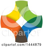 Poster, Art Print Of Colorful Cross Logo Design