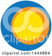 Clipart Of A Round Blue Orange And Yellow Design Royalty Free Vector Illustration by ColorMagic