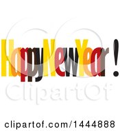 Clipart Of A Happy New Year Design Royalty Free Vector Illustration