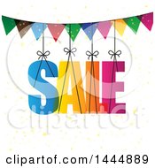 Poster, Art Print Of Colorful Suspended Sale And Bunting Design