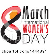 Clipart Of A March 8th International Womens Day Design Royalty Free Vector Illustration