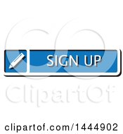 Clipart Of A Sign Up Website Icon Button Royalty Free Vector Illustration