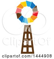 Poster, Art Print Of Colorful Windmill