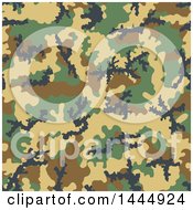 Clipart Of A Green Camouflage Pattern Background Royalty Free Vector Illustration