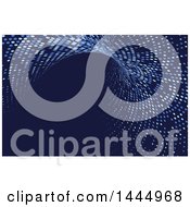 Clipart Of A Blue Halftone Dots Business Card Design Or Background Royalty Free Vector Illustration