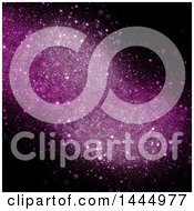 Poster, Art Print Of Background Of Pink Sparkles On Black