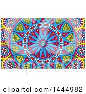 Clipart Of A Colorful Mandala Background Or Business Card Design Royalty Free Vector Illustration