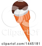 Poster, Art Print Of Waffle Cone With Ice Cream And Chocolate