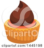 Clipart Of A Cupcake Royalty Free Vector Illustration