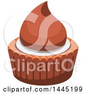 Clipart Of A Cupcake Royalty Free Vector Illustration