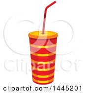 Clipart Of A Fountain Soda Royalty Free Vector Illustration