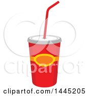 Clipart Of A Fountain Soda Royalty Free Vector Illustration