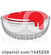 Clipart Of A Side Of Ketchup Royalty Free Vector Illustration