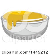 Clipart Of A Side Of Mustard Royalty Free Vector Illustration by Vector Tradition SM