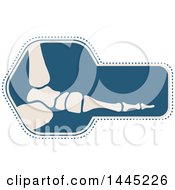 Poster, Art Print Of Retro Flat Styled Foot Medical Design