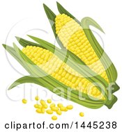 Poster, Art Print Of Corn And Kernel Design