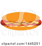 Poster, Art Print Of Hot Dog With Mustard And Ketchup