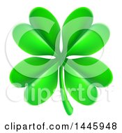 Poster, Art Print Of Green St Patricks Day Four Leaf Clover