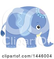 Poster, Art Print Of Cute Blue Boy Elephant