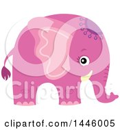 Poster, Art Print Of Cute Pink Girl Elephant